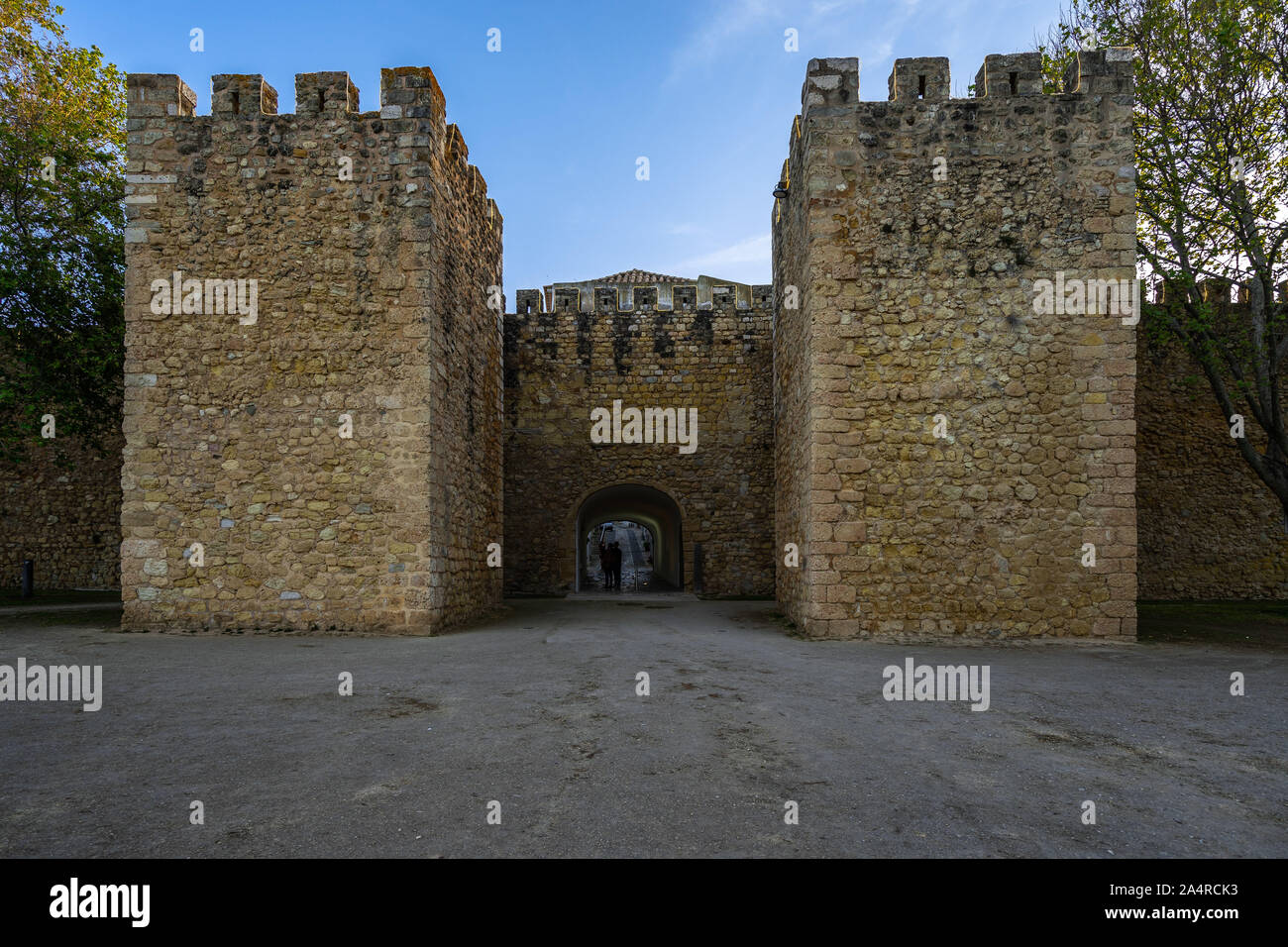 Ingresso principale del castello di Lagos governatori (castello), Algarve, PORTOGALLO Foto Stock
