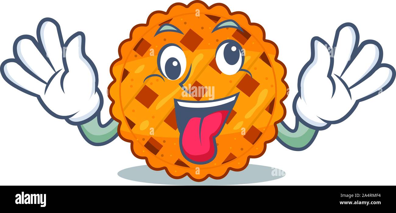 Crazy torta di zucca in una giara di caratteri Illustrazione Vettoriale