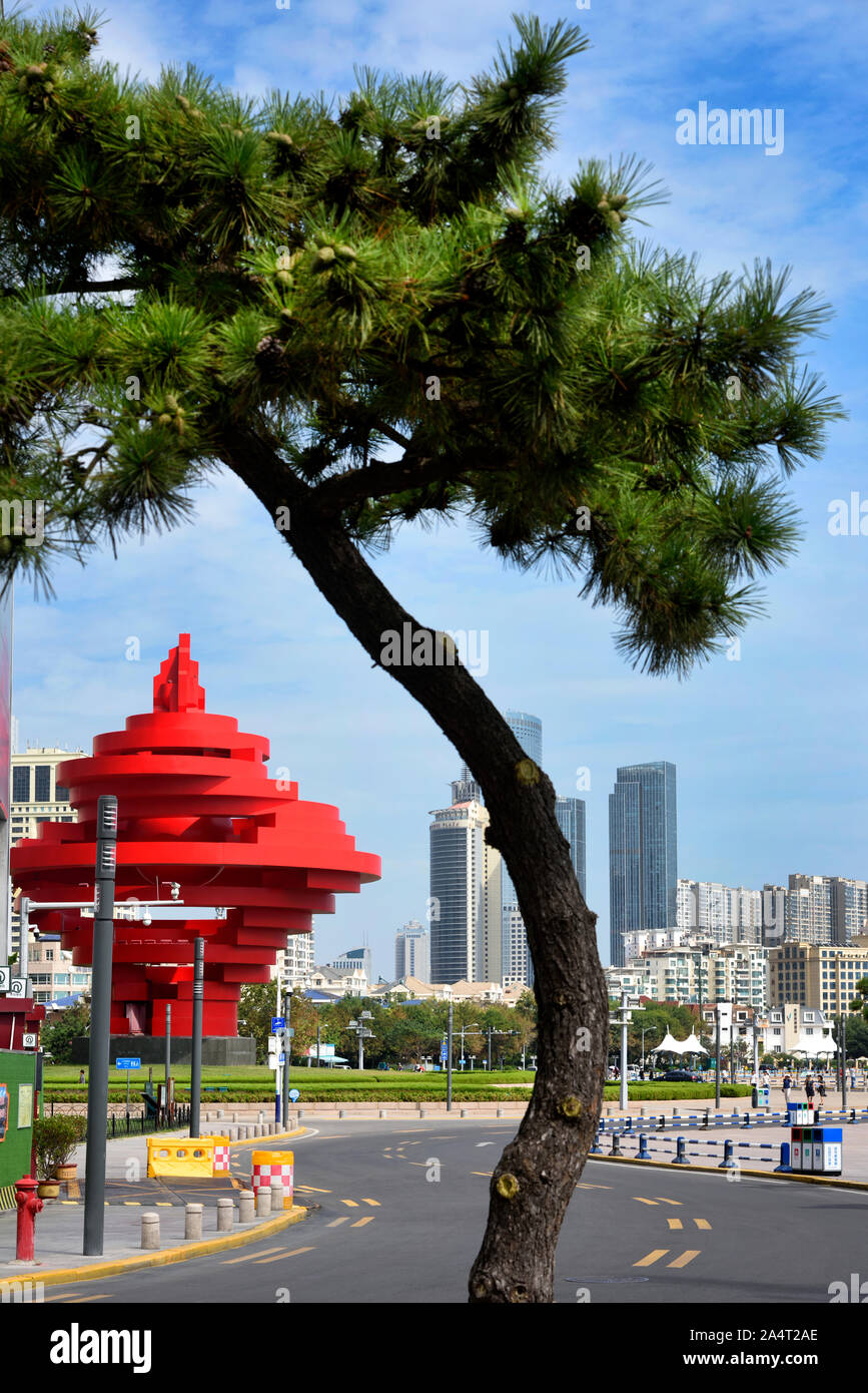 4 maggio Square Qingdao Cina Foto Stock