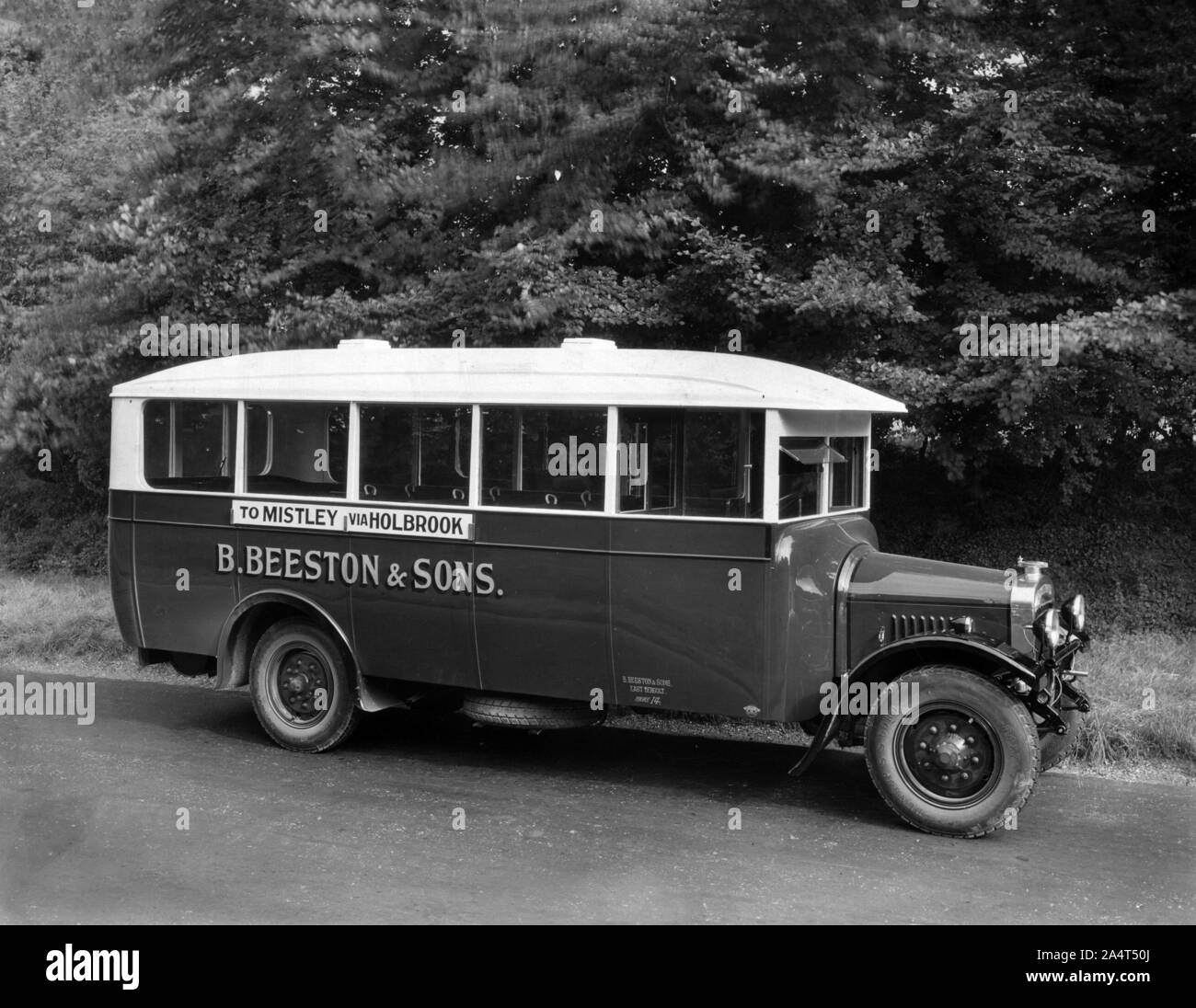 1928 Thornycroft A2 telaio lungo bus . Foto Stock