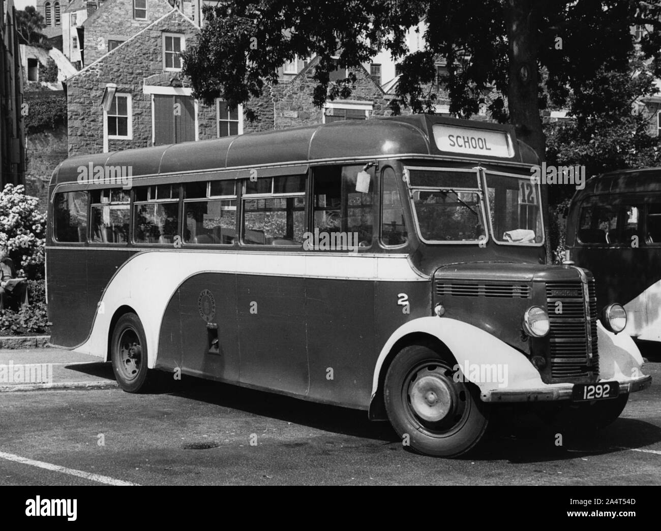 Bedford OB bus in Guernsey tardi anni quaranta. Foto Stock