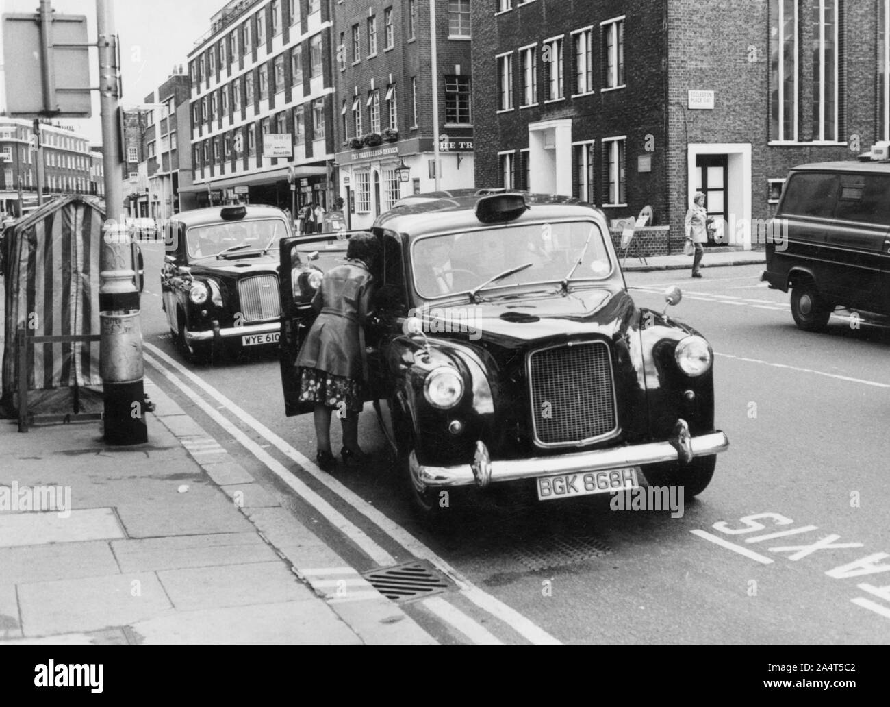 1970 Austin FX4 London taxi. Foto Stock