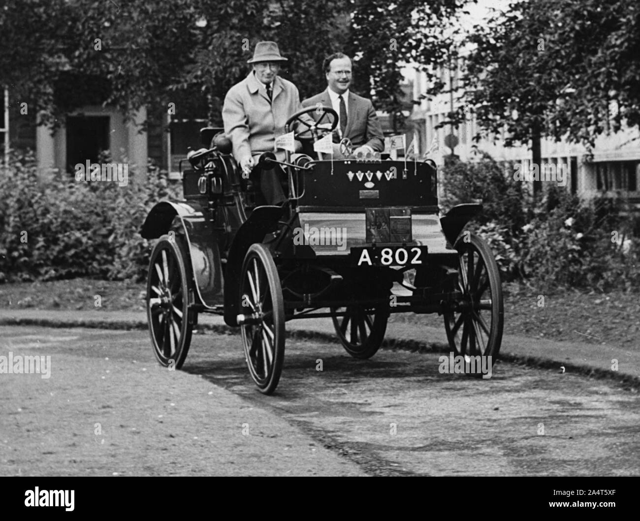 1902 Albion cane - carrello su 1955 Londra a Brighton run. Foto Stock