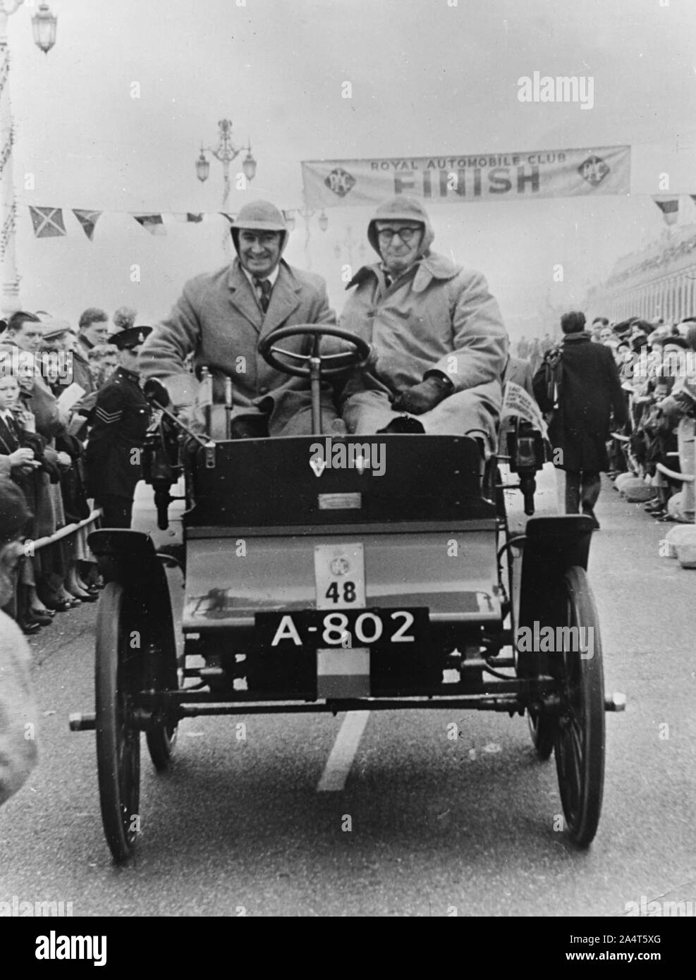 1902 Albion cane - carrello su 1955 Londra a Brighton run, Ken Wharton. Foto Stock