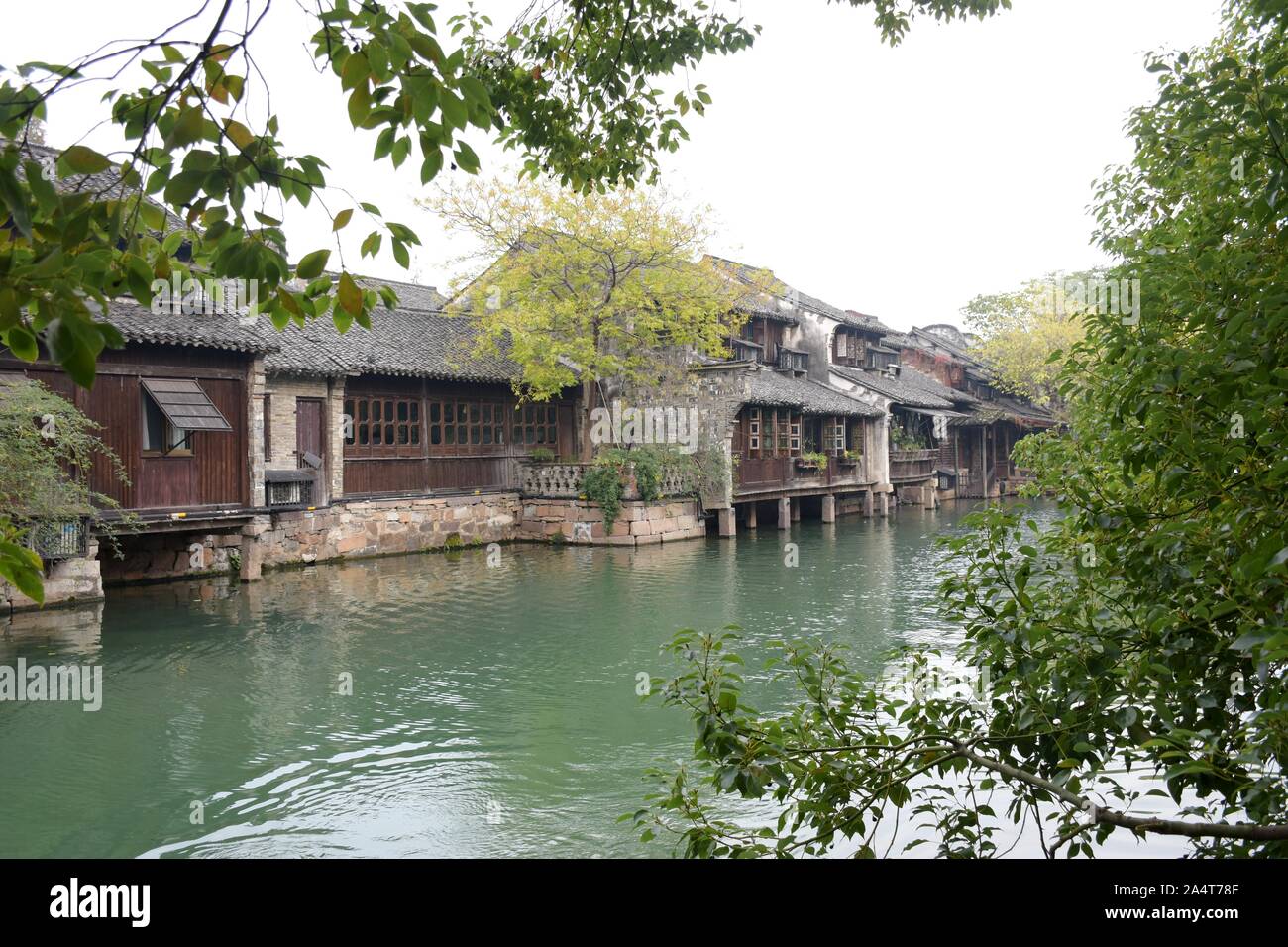 Citta' sull'acqua di Wuzhen nel nord Hangzhou - Antica città o un paradiso sulla terra Foto Stock