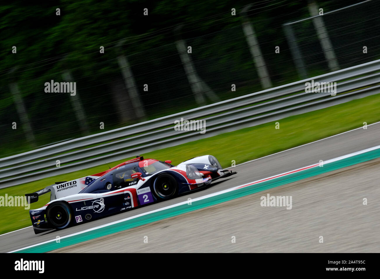 #2 United Autosports - W. BOYD / G. GRIST / T. ERDOS - Ligier JS P3 - Nissan durante 4 ore di Monza - European Le Mans Series - gara a Monza, Italia, 12 Ma Foto Stock