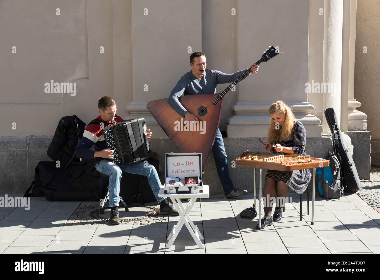 Il russo musicisti di strada Foto Stock