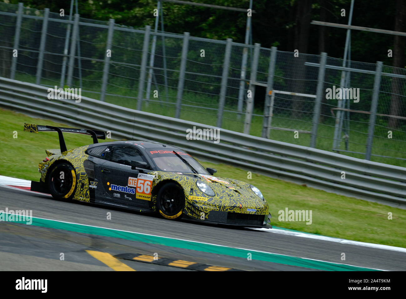 #56 - Team Progetto 1 - Porsche 911 RSR - LMGTE durante 4 ore di Monza - European Le Mans Series, Monza, Italia, 11 maggio 2019, motori Endurance Foto Stock