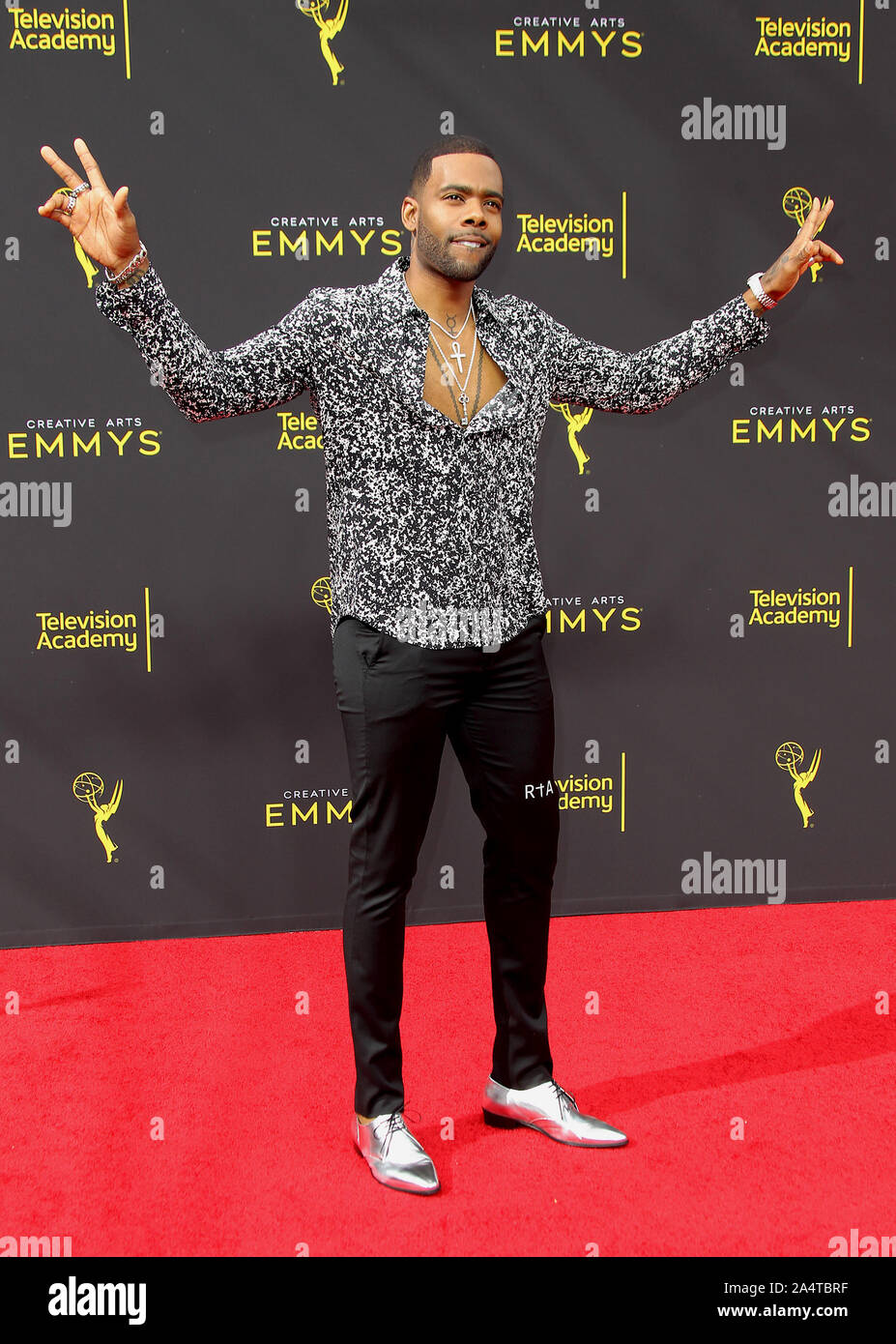 Creative Arts Emmy 2019 - Giorno 1 Arrivi presso il Microsoft Theatre di Los Angeles, California. Dotato di: Mario dove: Los Angeles, California, Stati Uniti quando: 15 set 2019 Credit: Adriana M. Barraza/WENN.com Foto Stock