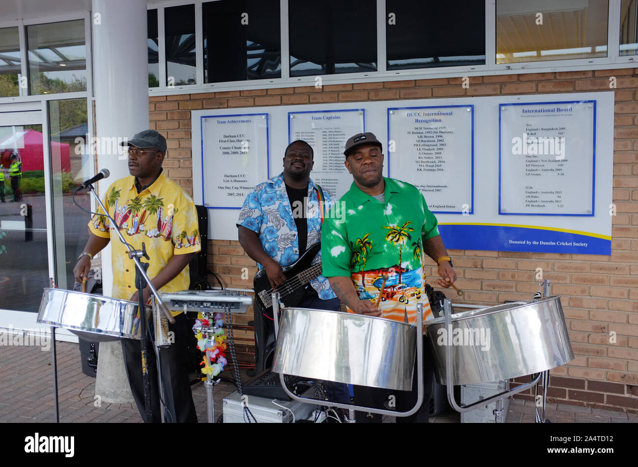West Indian Band, esso20 cricket, Durham Foto Stock