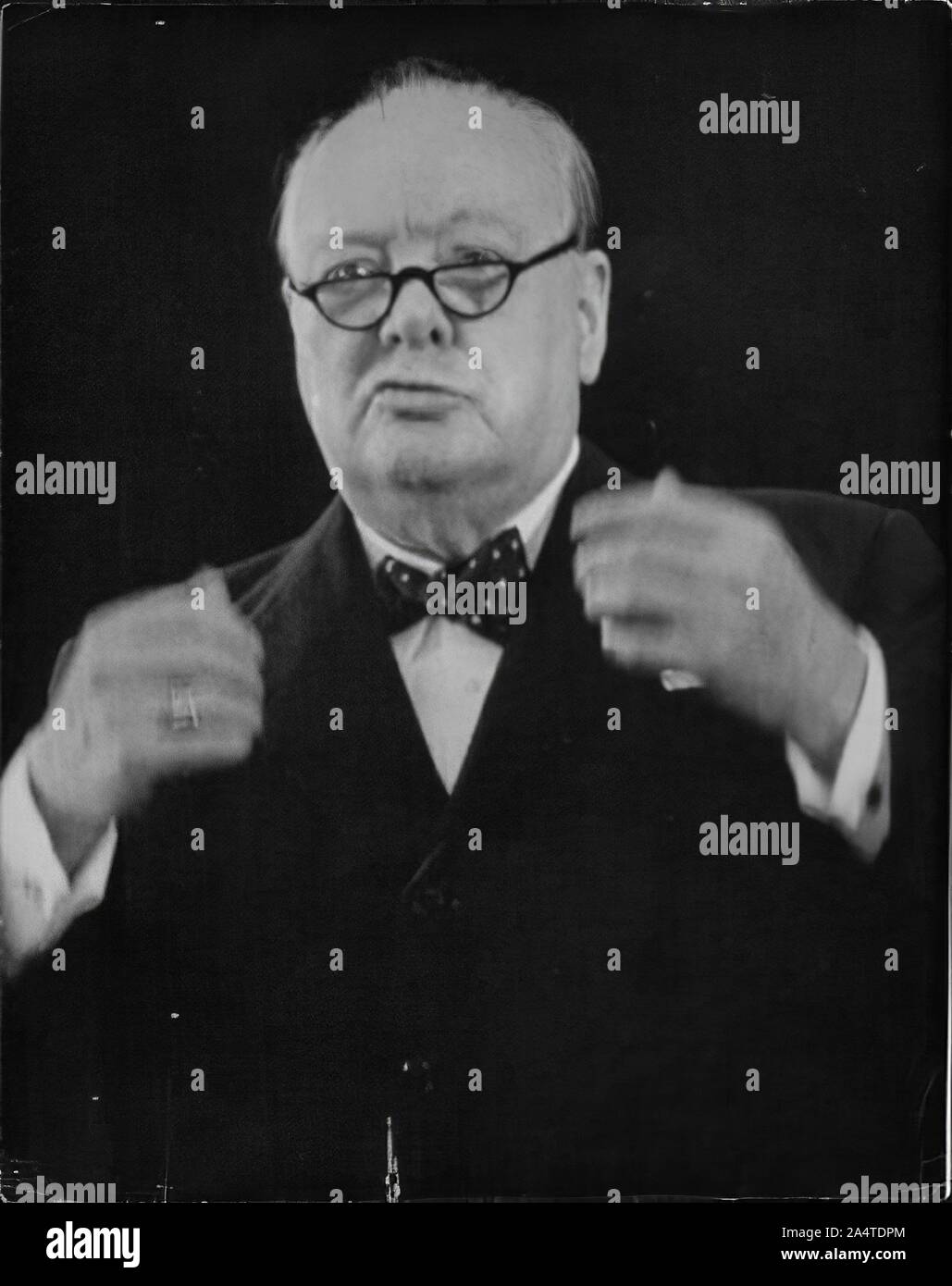 Sir Winston Leonard Spencer-Churchill (30 novembre 1874 C 24 gennaio 1965) Foto Stock