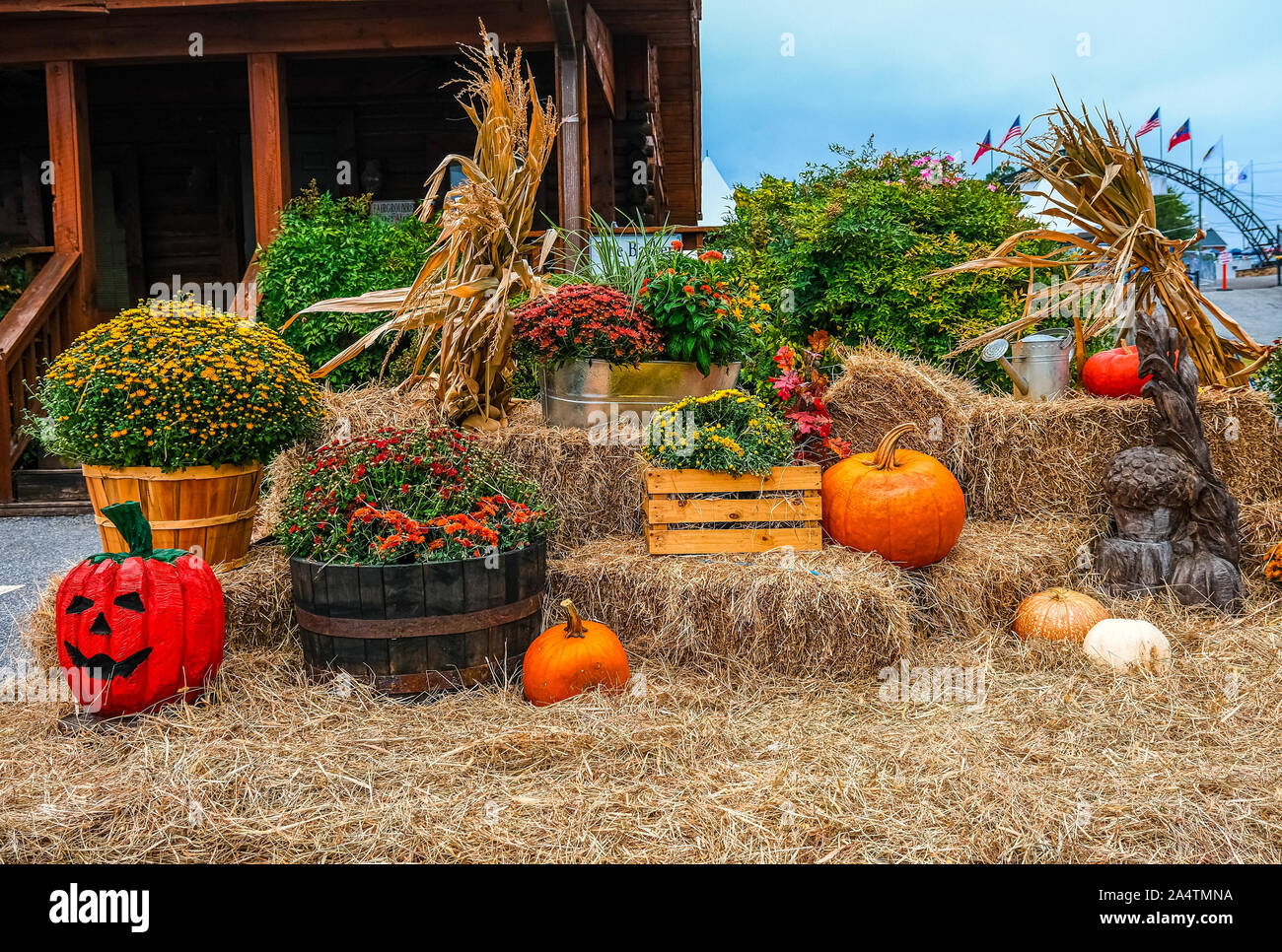 Decorazione di autunno a Carnevale Foto Stock
