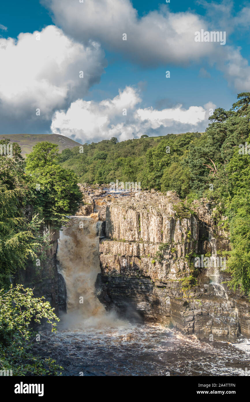 Forza elevata in cascata, Teesdale Foto Stock