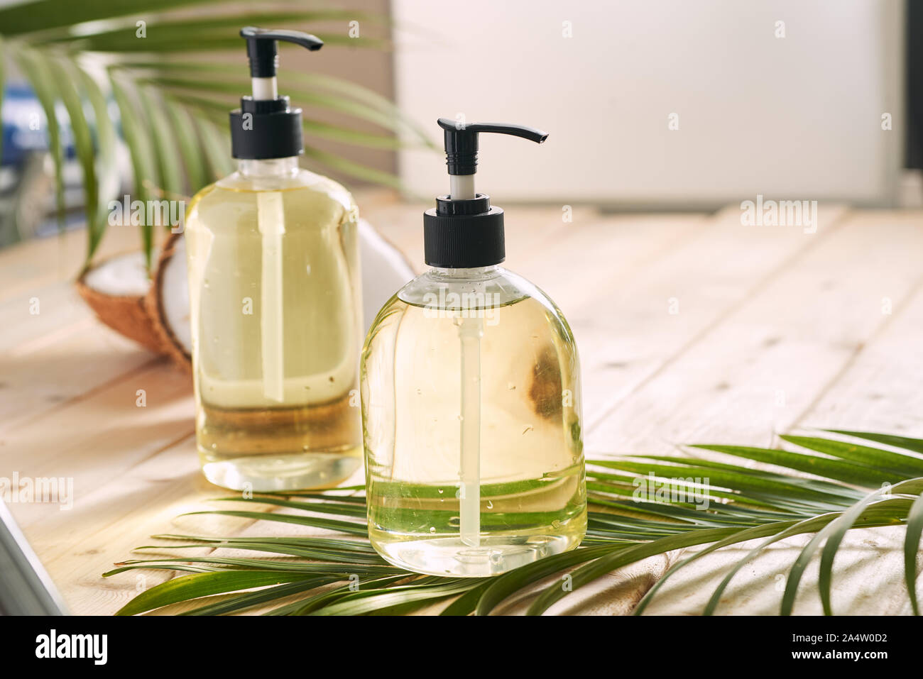 Cosmetici biologici. Eco Friendly e organico. Procedura di bellezza. Terme e benessere Foto Stock