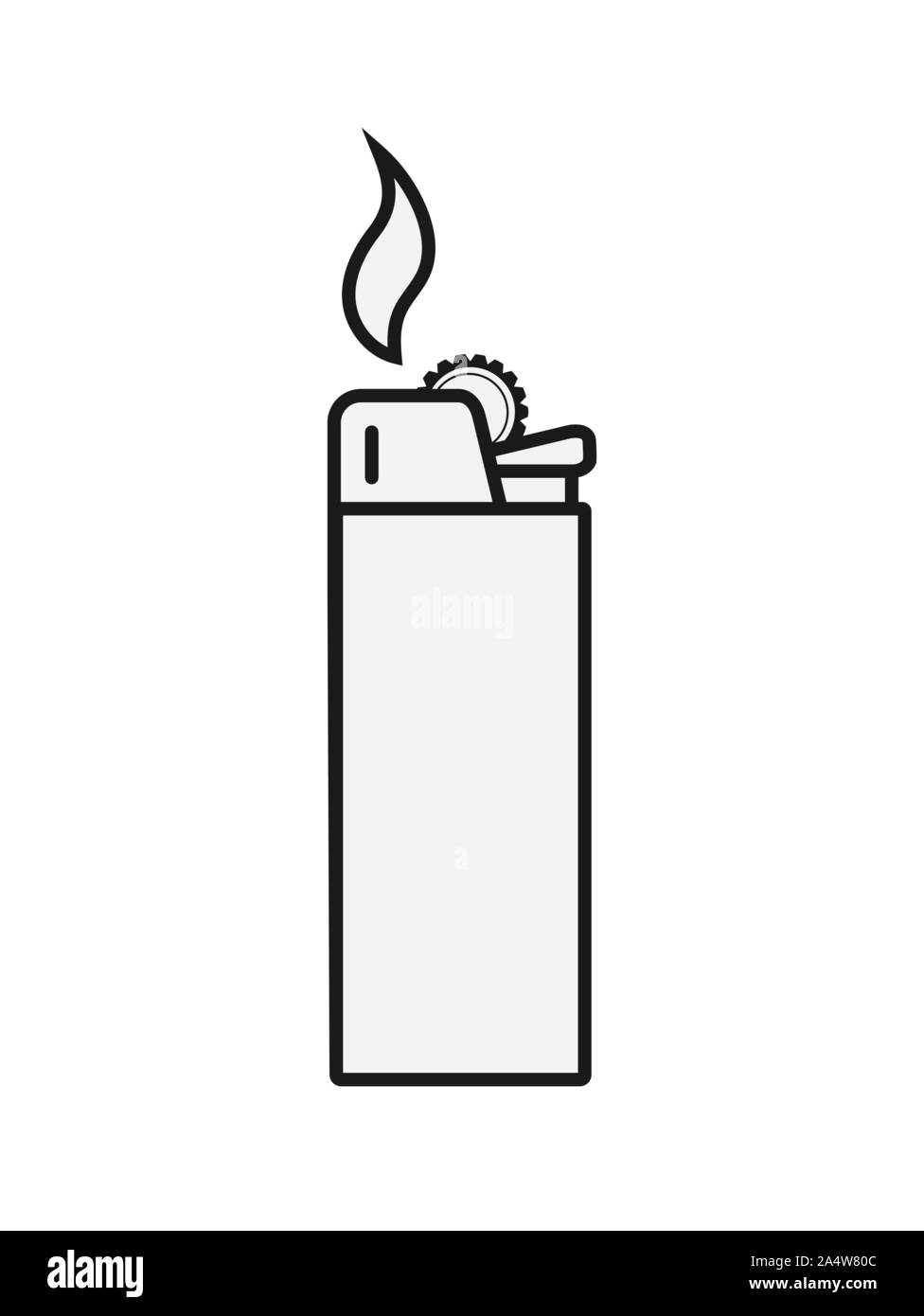 Icona del gas o benzina più leggeri. Design piatto Illustrazione Vettoriale