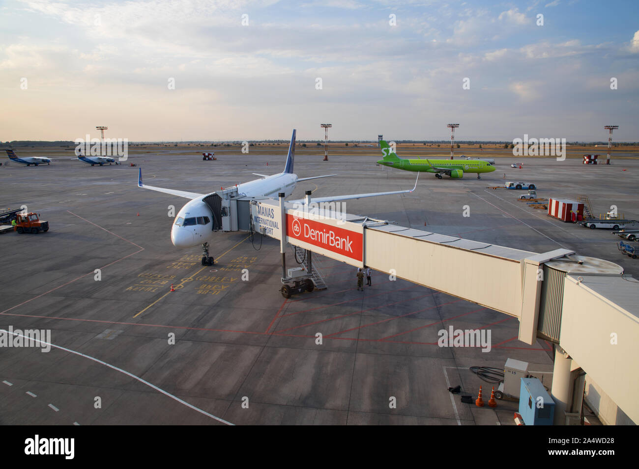 Manas international airport bishkek KIRGHIZISTAN Foto Stock