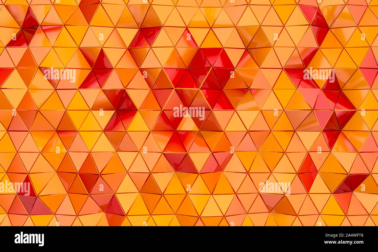 3D Image Rendering di un background geometrico con forme triangolari. Foto Stock
