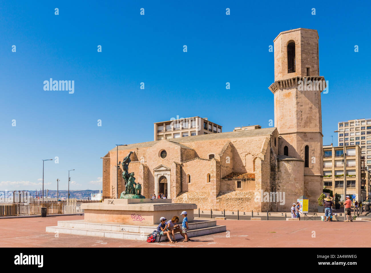 Una vista a Marsiglia in Francia Foto Stock