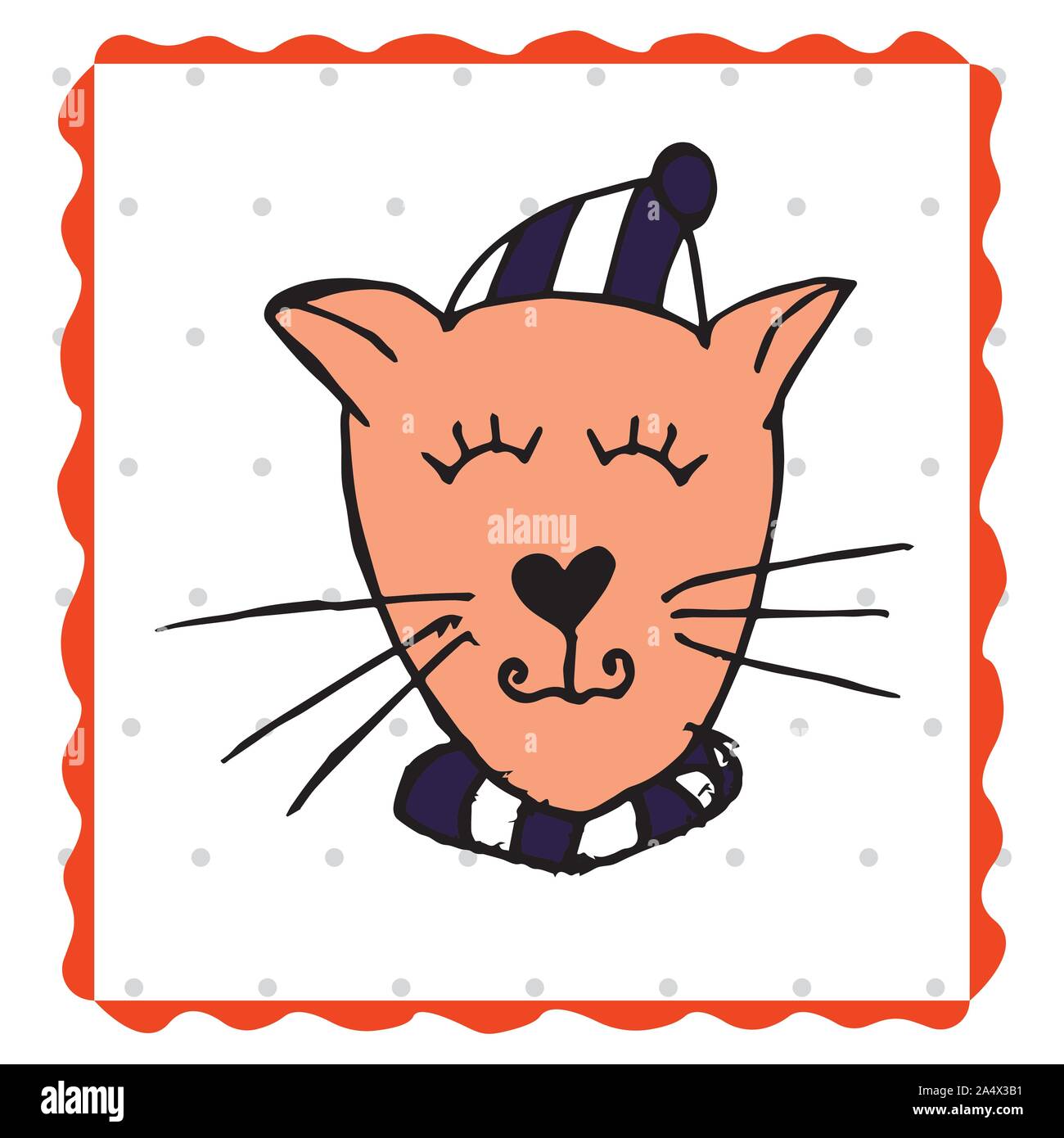 Coloratissimi amici animali collezione compresi cane, gatto, giraffe, orso, lion, coniglio.carino disegnato a mano scarabocchi.Buona per manifesti, adesivi, schede alfabeto Illustrazione Vettoriale