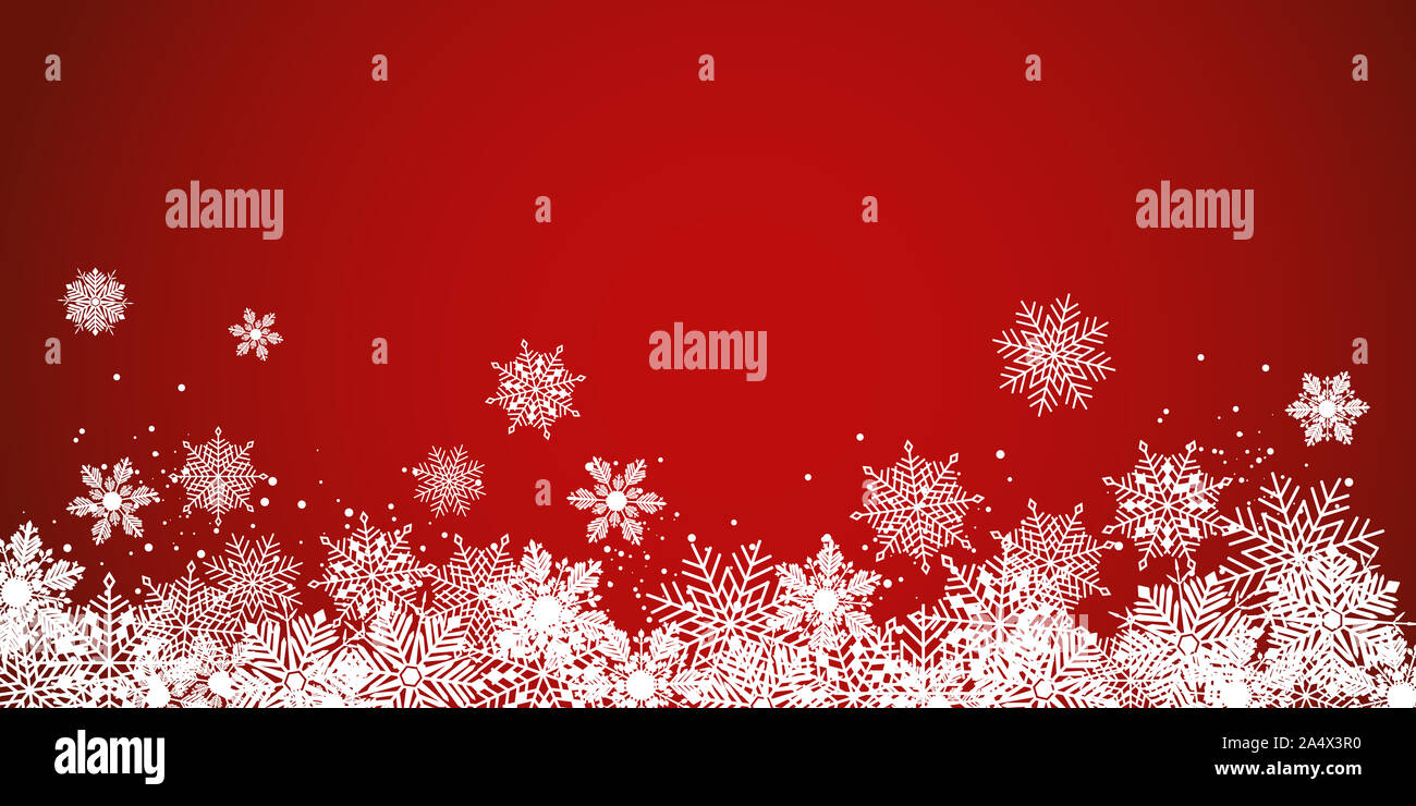 Fiocchi di neve di Natale celebrazione dolce inverno ornamento banner Foto Stock