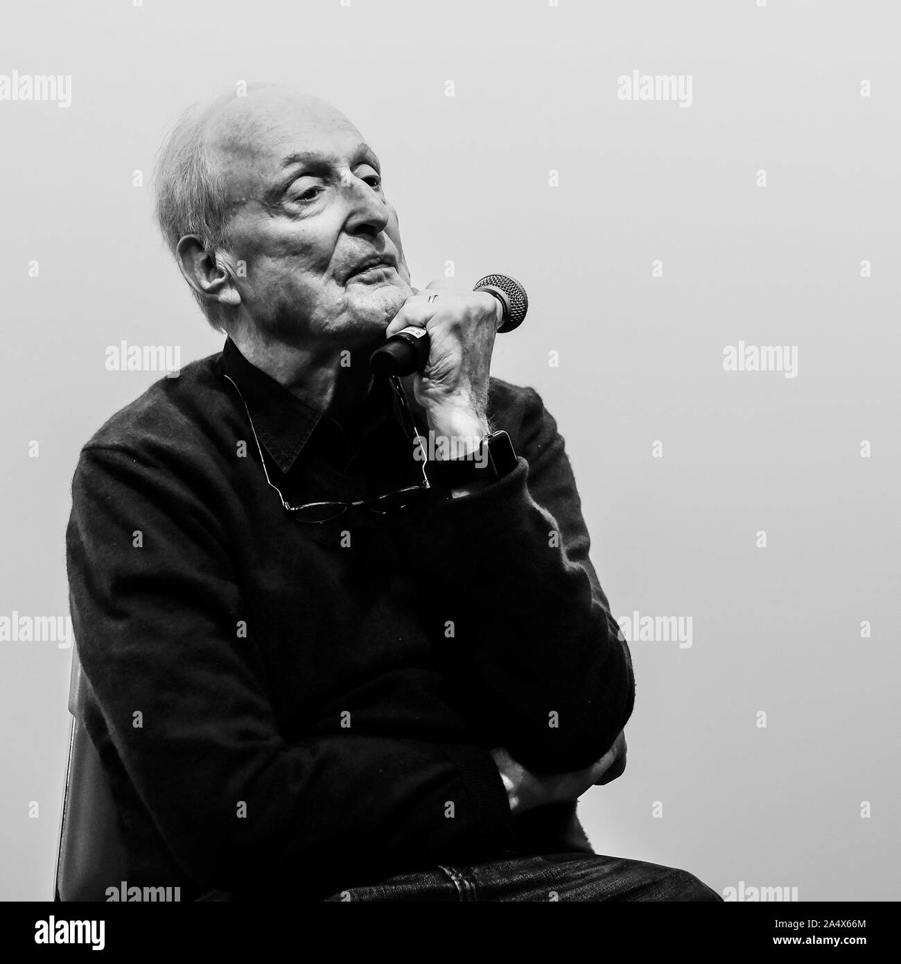 Il compositore David Shire a Sleepy Hollow Film Festival di sabato 12 ottobre 2019 a Warner biblioteca, Tarrytown. David Shire è stato intervistato dopo uno screening pf Ritorno a Oz. Foto di Julie Edwards. Foto Stock