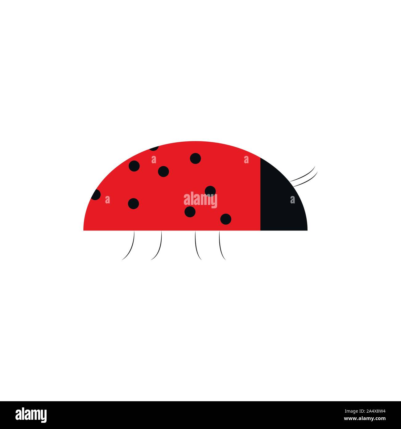 Semplice ladybug seamless pattern, abstract texture arte vettoriale illustrazione logo design elemento. Buona per gli adesivi, logo, libri, tessuto o di una rivista Illustrazione Vettoriale