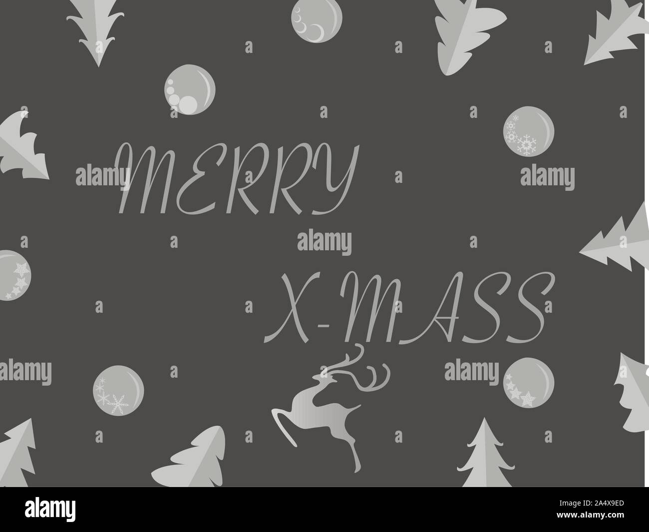 Buon Natale e felice anno nuovo cartolina con elementi di vacanza. Illustrazione Vettoriale perfetto per biglietto di auguri Illustrazione Vettoriale