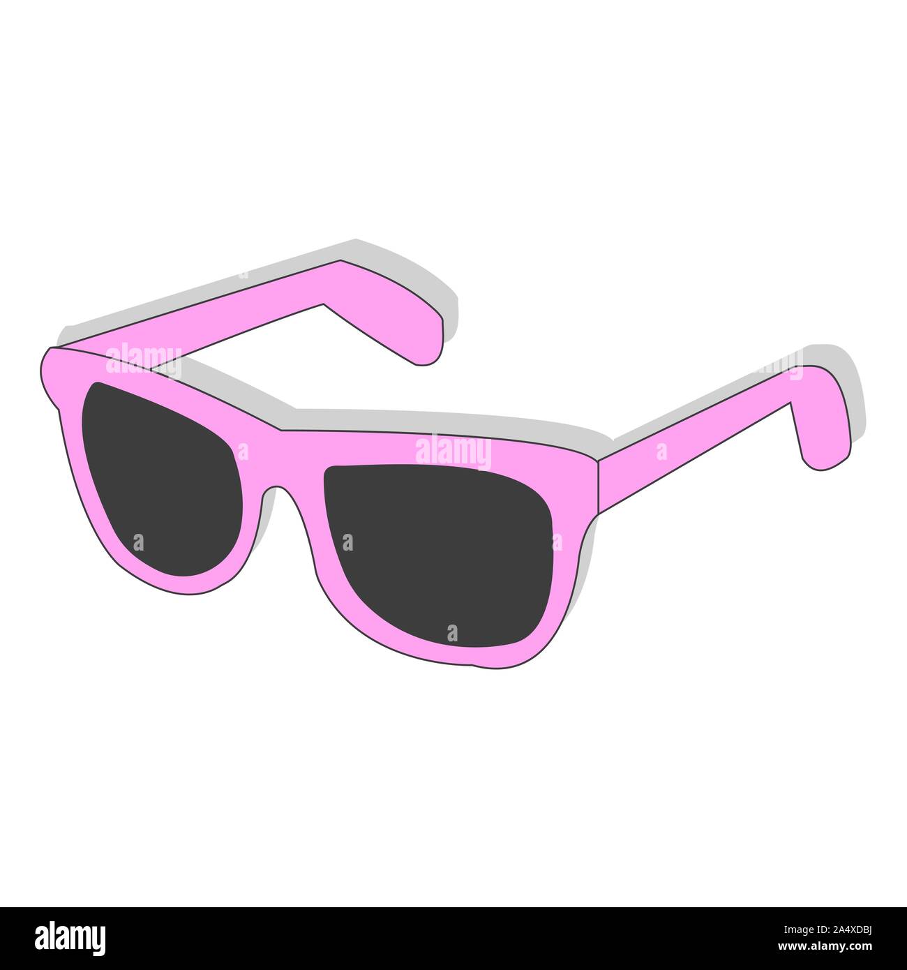 Moda nero e colorato occhiali da sole set accessori occhiali sole telaio in plastica moderni occhiali illustrazione vettoriale. La protezione solare viso Illustrazione Vettoriale
