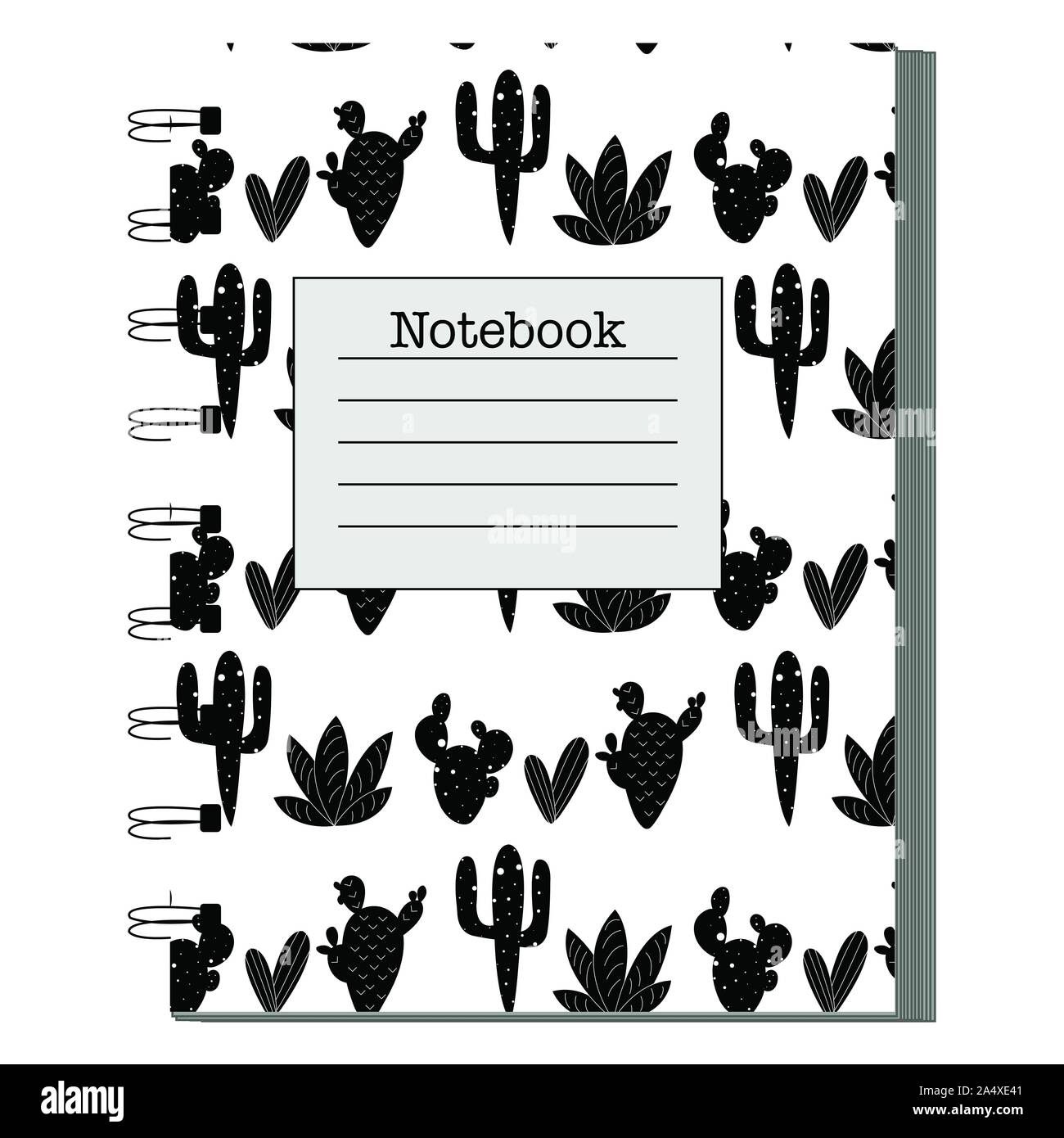 Cactus colorato modello senza giunture per lo sfondo, notebook, design semplice. Moderno vettore astratta design per carta, coperchio, tessuto, arredamento. Soft Illustrazione Vettoriale