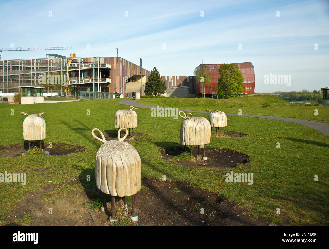 Varsavia, Polonia. Discovery Park, l'audio interattivo, installazione, Copernicus Science Centre Foto Stock