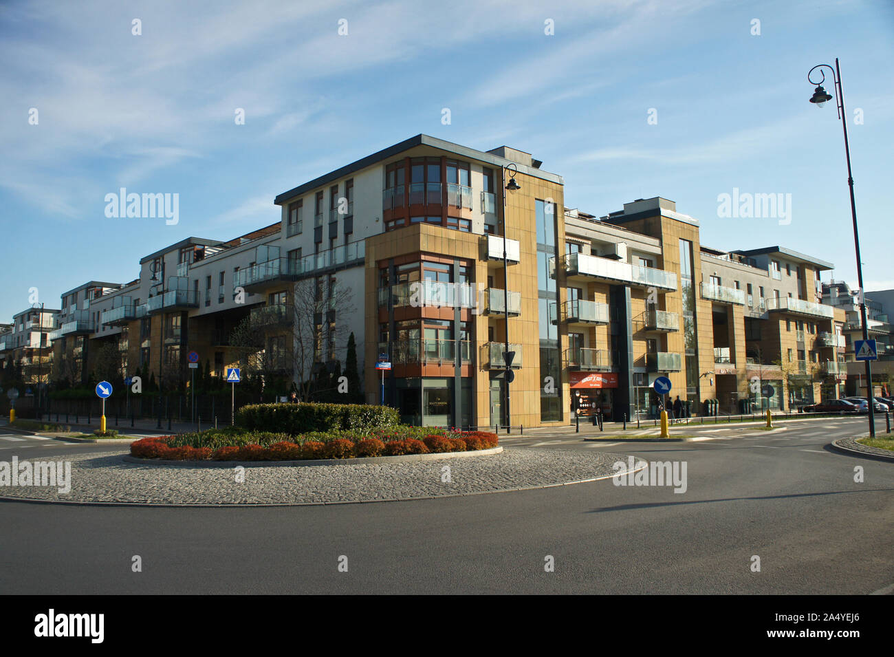 Moderno appartamento di lusso, edificio del centro di Varsavia Foto Stock