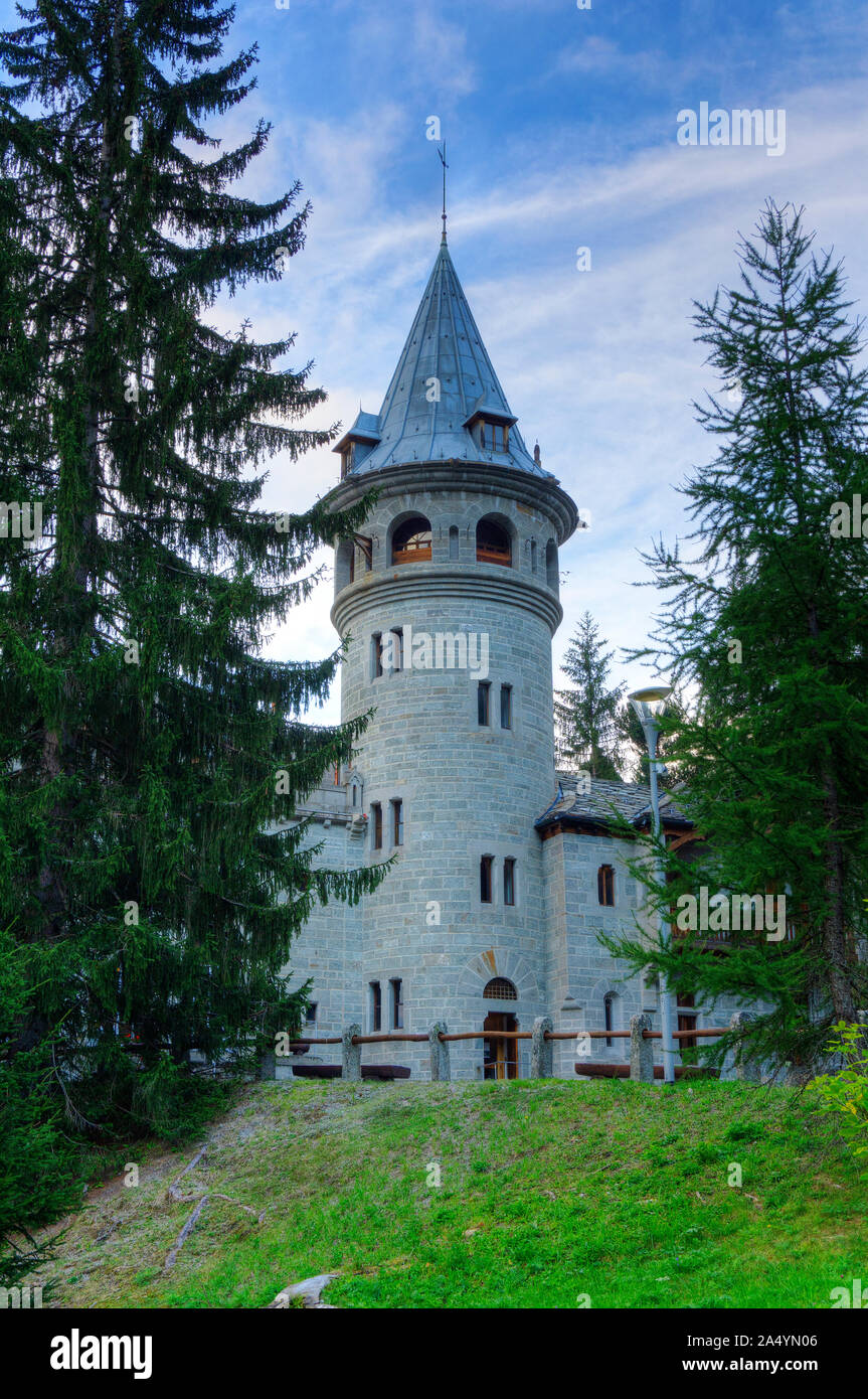 L'Italia, Valle d'Aosta, Gressoney-Saint-Jean, Castel Savoia Foto Stock