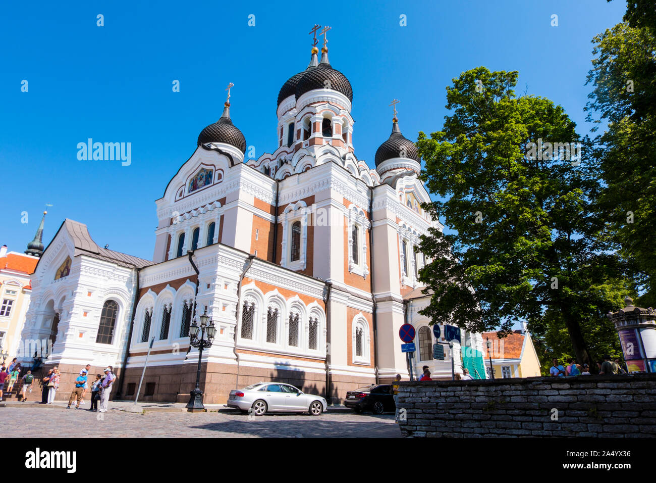 Aleksander Nevski katedraal, alla Cattedrale Alexander Nevsky, Toompea, Tallinn, Estonia Foto Stock