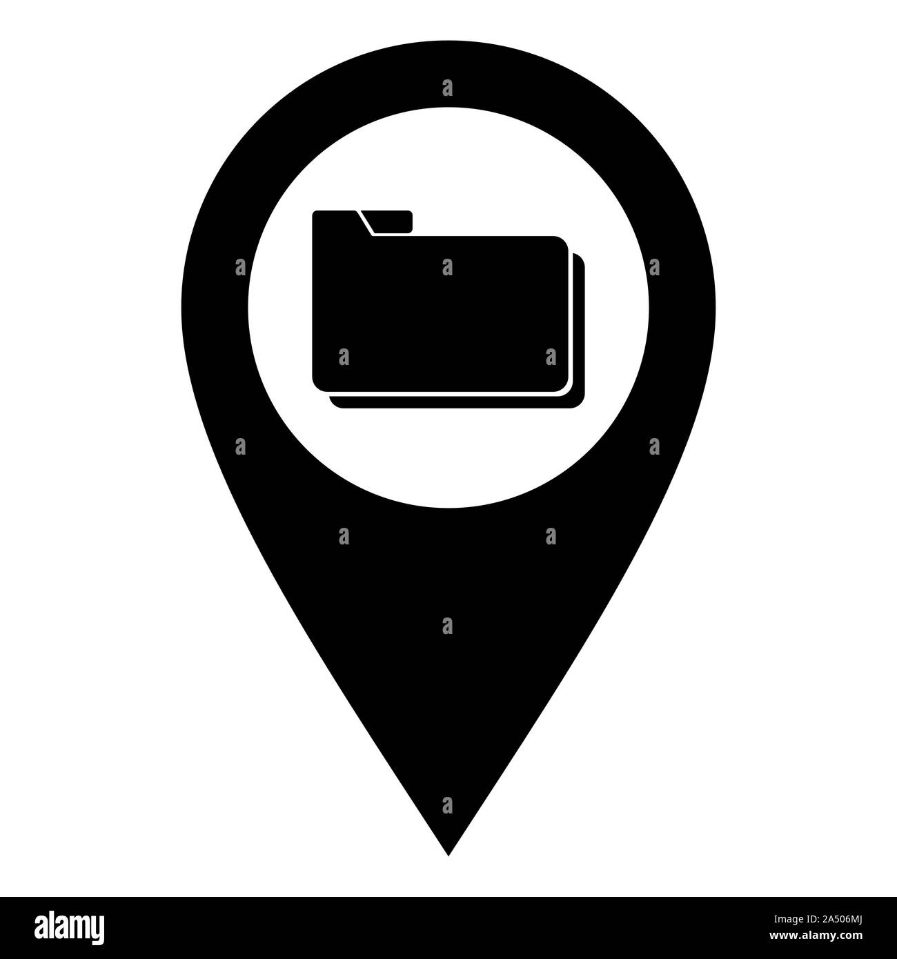 Cartella e la posizione pin Foto Stock