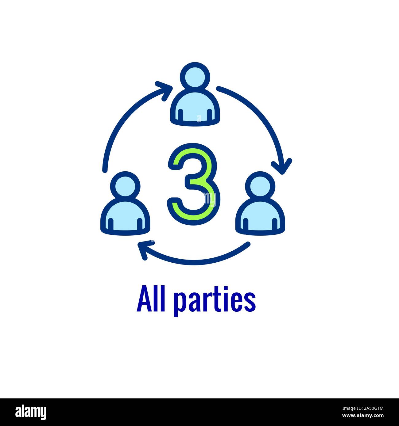 Icona di logistica che mostra il movimento da 1 posto alla successiva Illustrazione Vettoriale