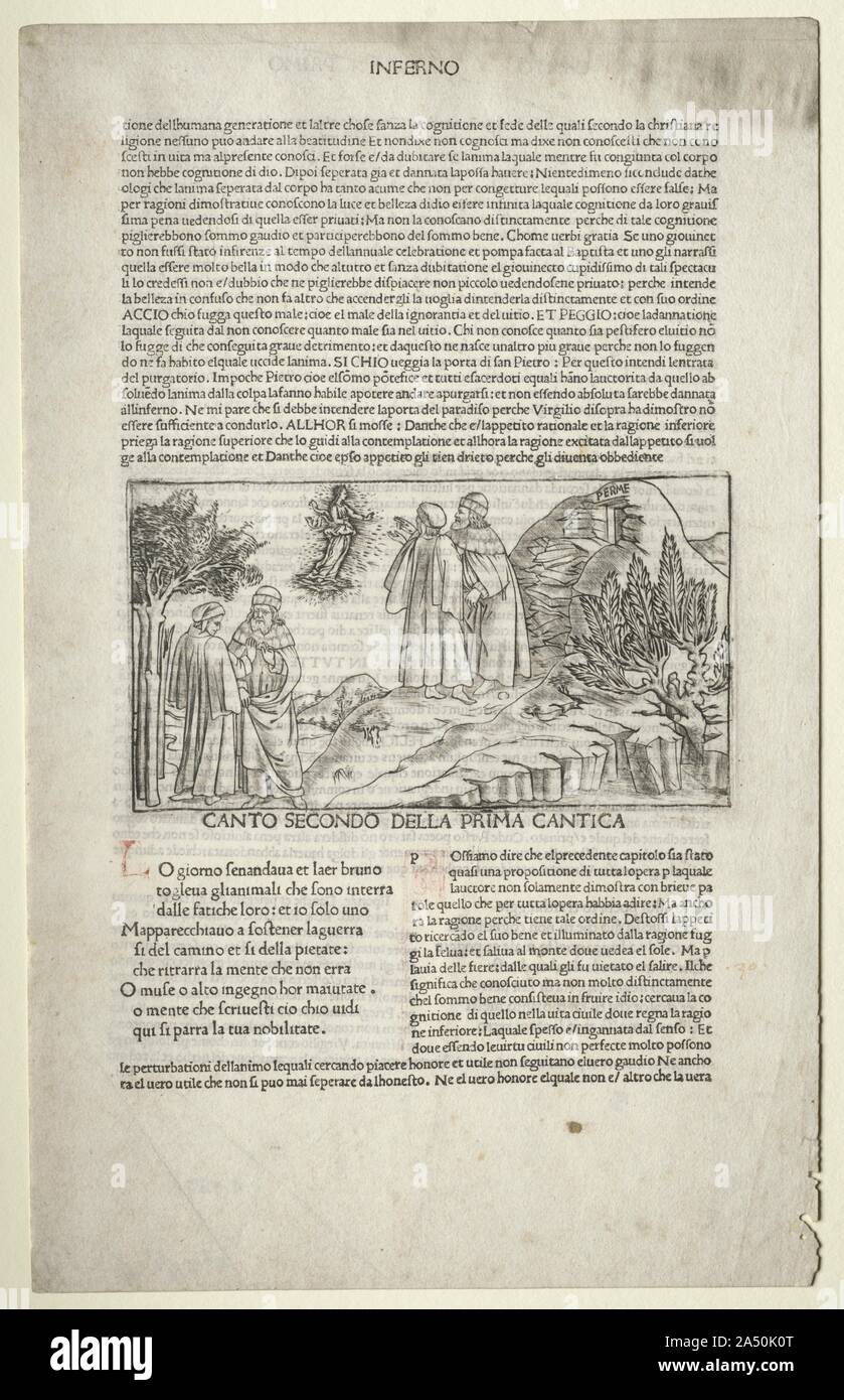 Dante e Virgilio con la visione di Beatrice, c. 1481-1485. Foto Stock