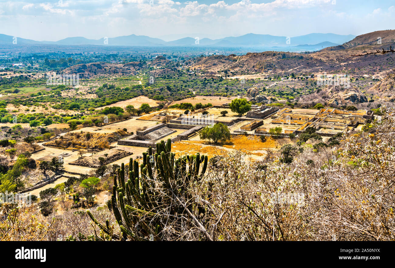 Vista aerea del Yagul sito archeologico in Messico Foto Stock