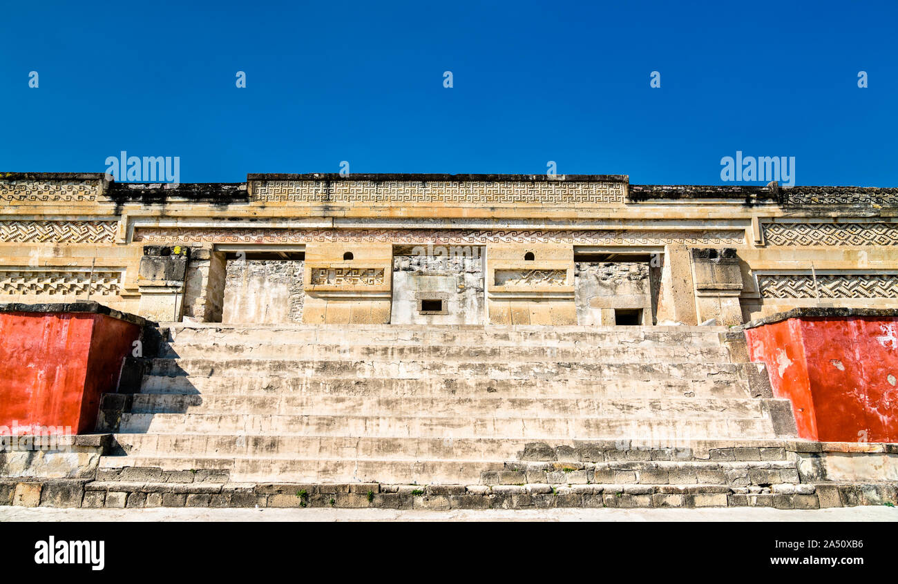 Mitla sito archeologico di Oaxaca, Messico Foto Stock