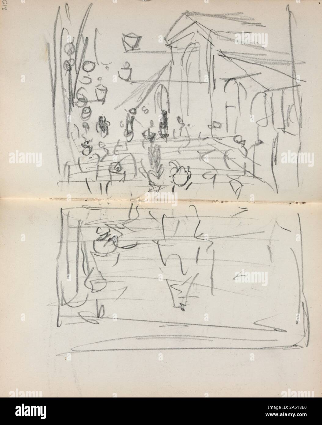 Taccuino italiano: ponte con le Figure (pagina 209 &AMP; 210), 1898-1899. Foto Stock