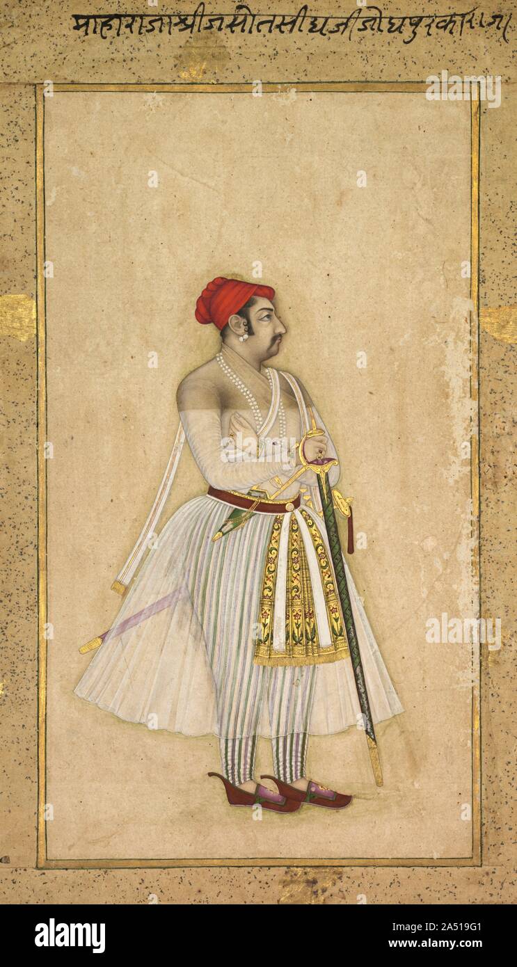 Jaswant Singh di Jodhpur (governata 1635-1678), c. 1660-1665. Foto Stock