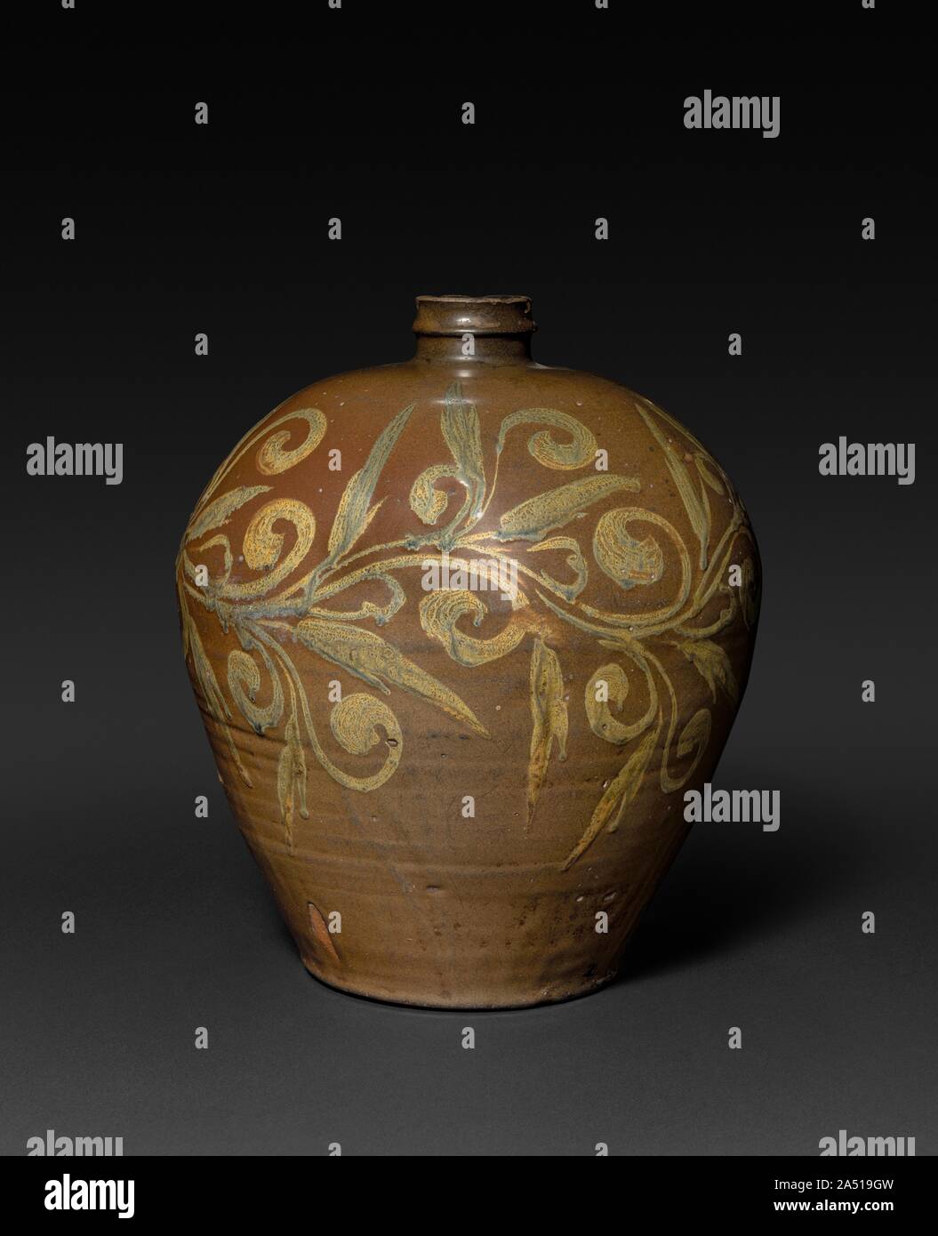 Jar: Northern Brown Ware, dinastia Yuan (1271-1368). Foto Stock
