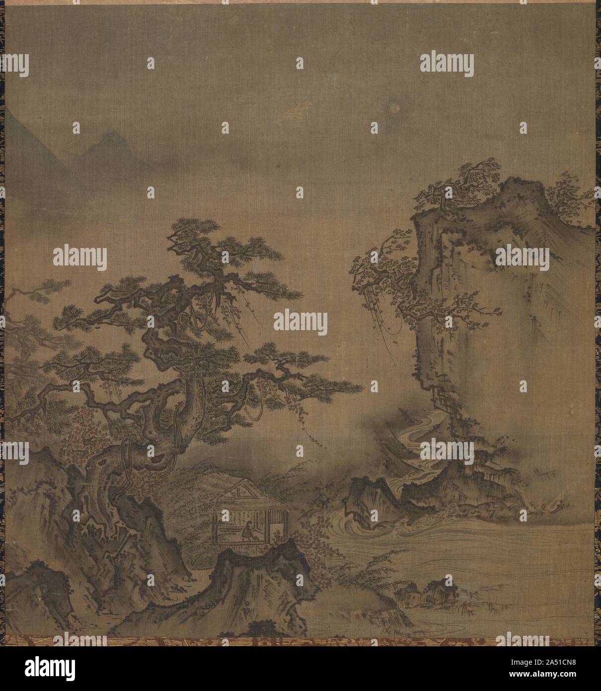 Paesaggio, seconda metà del Quattrocento. Foto Stock