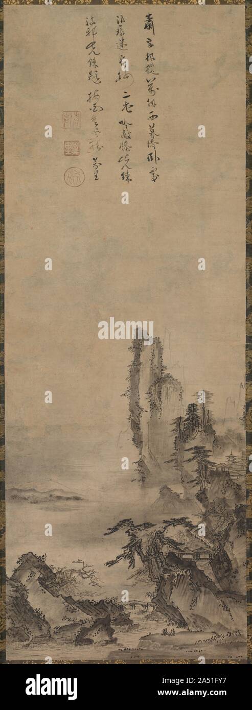 Tempio solitario e le torreggianti Cliff, c. 1480. Foto Stock