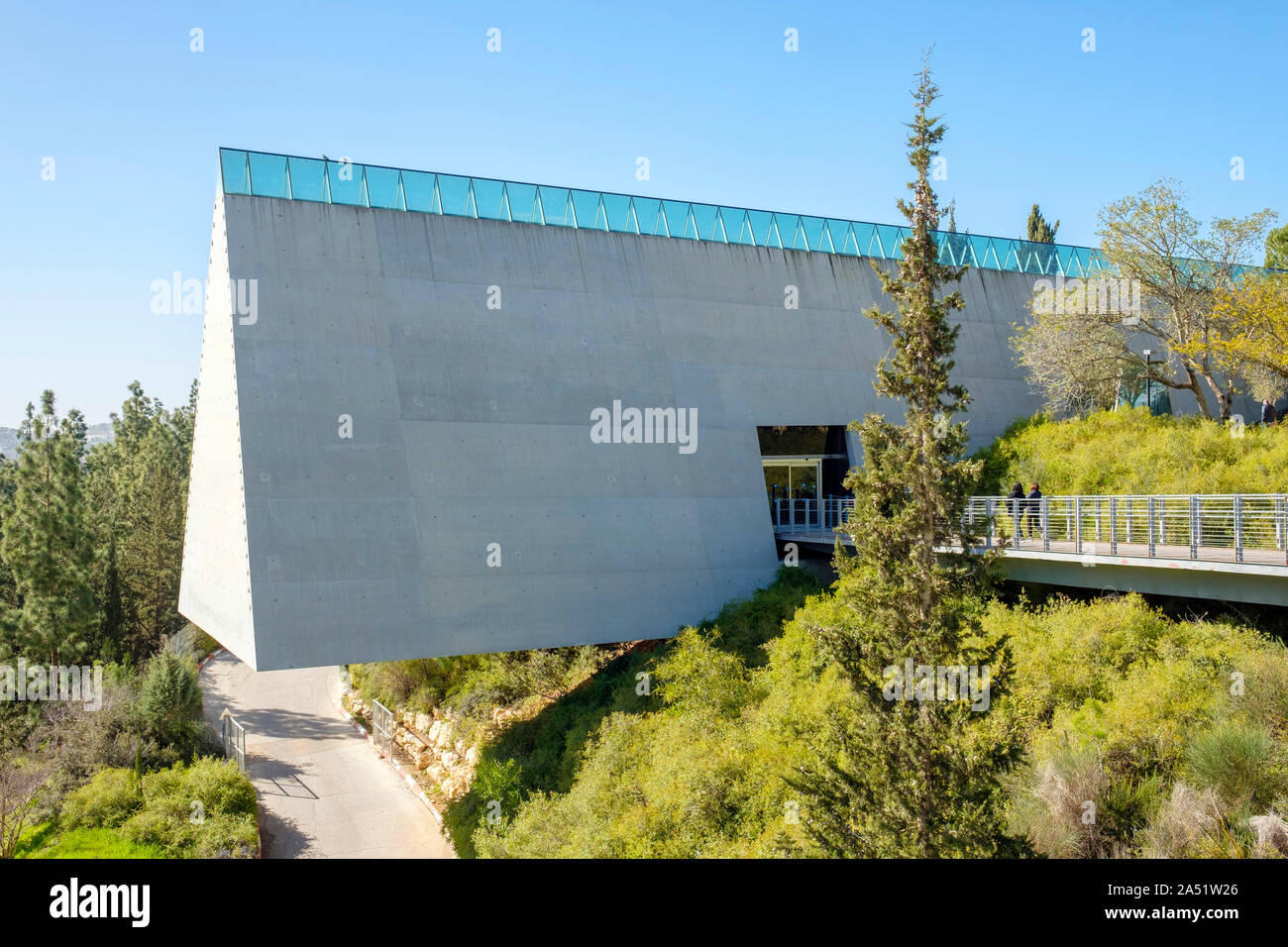 Yad Vashem, Israele ufficiale memoriale per le vittime dell'Olocausto progettato dall architetto Israeli-Canadian Moshe Safdie. Montare Hertzl, Gerusalemme, io Foto Stock