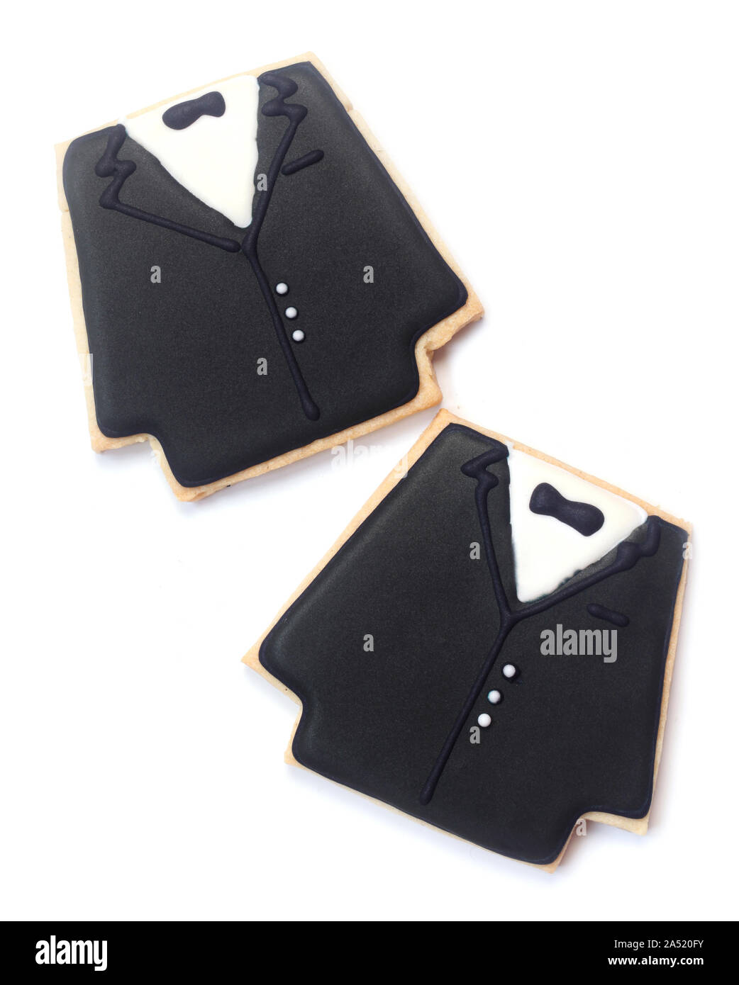 I cookie di nozze isolato su bianco Foto Stock