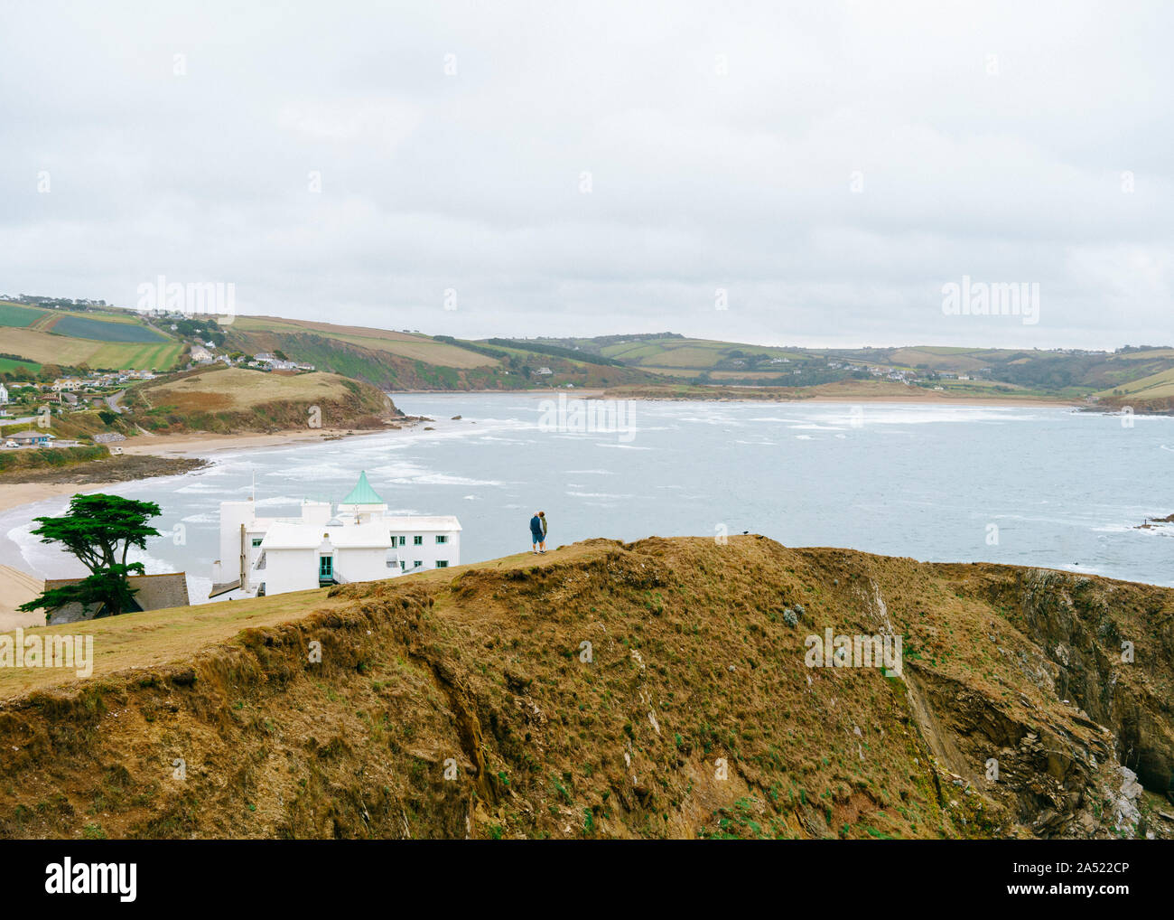 Guardando indietro alla terraferma da Burgh Island, dove Christie's " e quindi non vi era nessun' ha avuto luogo. Foto Stock