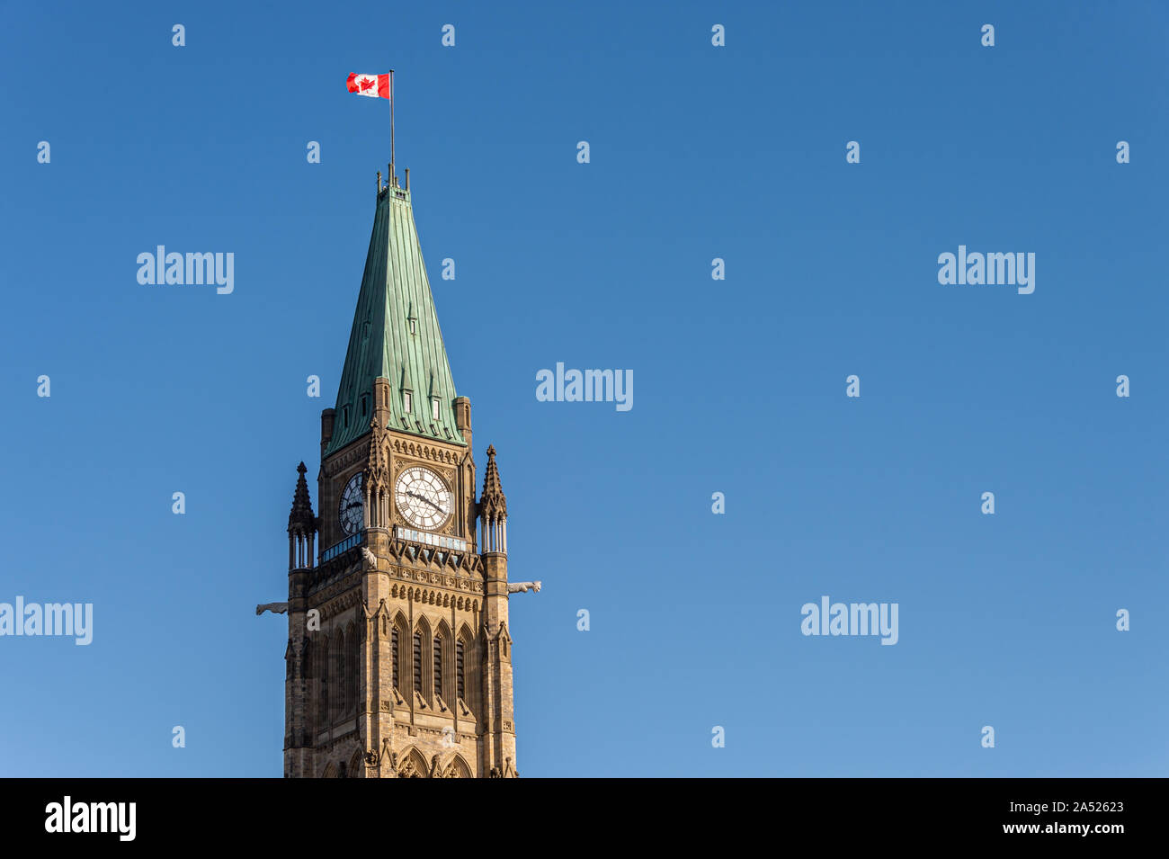 La pace torre del parlamento canadese Foto Stock