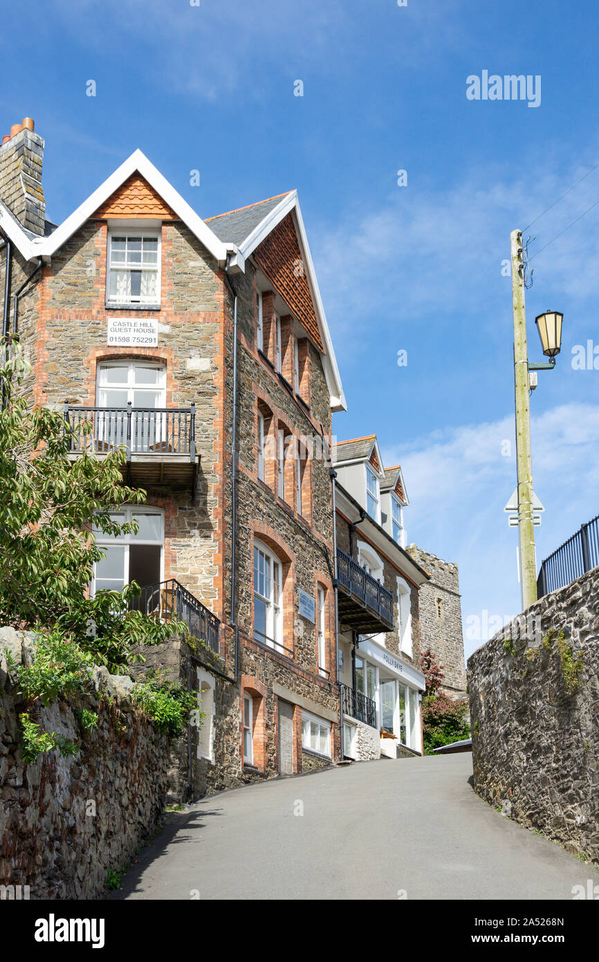 Castle Hill Guest House, Castle Hill, Lynton, Devon, Inghilterra, Regno Unito Foto Stock