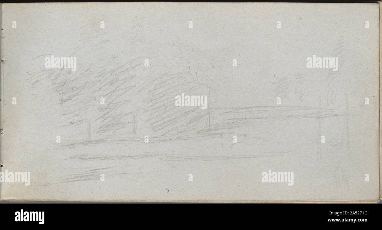 Sketchbook, pagina 78: studio del paesaggio. Foto Stock