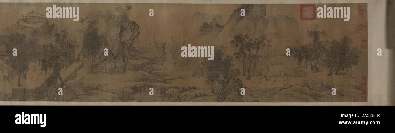 Tao Yuanming il ritorno a casa, 1300s. Foto Stock